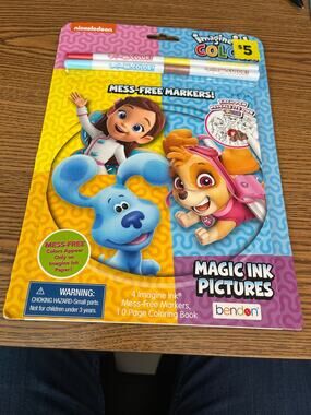 Bendon Nickelodeon Imagine Ink magic coloring book with 4 markers new